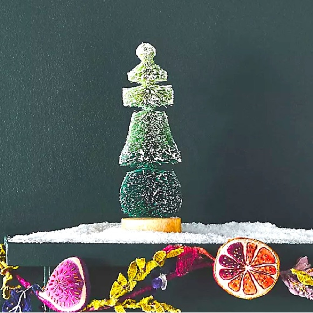 NWT! Anthropologie Tilly Bottle Brush Tree - Green